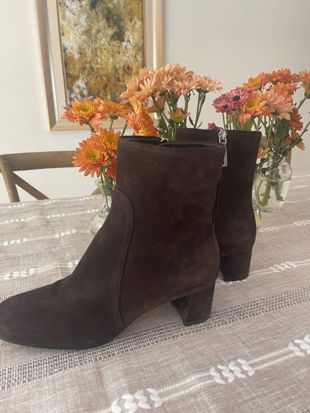 Prada  Dark Brown Suede Ankle Boots size 36